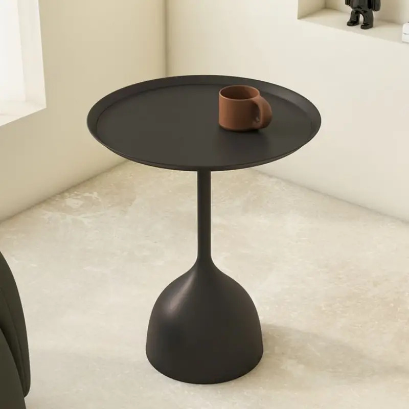 Minimalist Style Black Side Table - Black